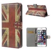 Britse vlag iPhone 6 plus portemonnee hoes - thumbnail