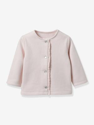 Vestje van sweater voor baby's - Biologisch katoen CYRILLUS lichtroze