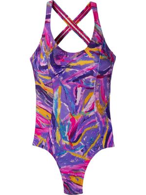 Amir Slama maillot de bain à imprimé graphique - Violet