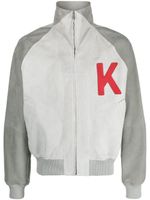 Kenzo veste bomber colour block à logo imprimé - Gris