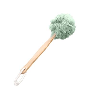 2 PC'S lange handvat opknoping zachte mesh lichaam douche borstel (groen)