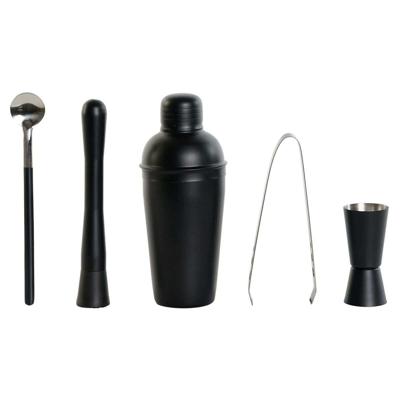 Cocktail Set DKD Home Decor Zwart Roestvrij staal 500 ml 8 x 8 x 20 cm