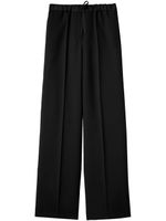 Jil Sander pantalon droit en laine à lien de resserrage - Noir