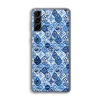 Blauw motief: Samsung Galaxy S21 Plus Transparant Hoesje