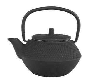 Zwarte Gietijzeren Theepot - Traditioneel Japans Ontwerp - 350ml - 13.5x11.5x8.5cm