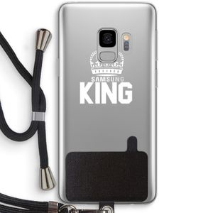 King zwart: Samsung Galaxy S9 Transparant Hoesje met koord