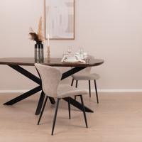 Livingfurn Deens Ovale Eettafel 'Jesper' Mangohout, 180 x 90cm