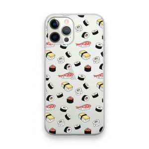 Sushi time: iPhone 12 Pro Max Transparant Hoesje