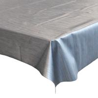 Bellatio Design Tafelkleed - zilver - metallic look - 140 x 250 cm