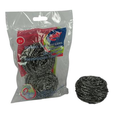 Multy pannenspons rvs pak a 2 stuks