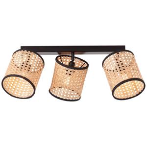 Brilliant Rotan plafondlamp Wiley 3-lichts 99535/06