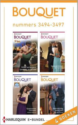Bouquet e-bundel nummers 3494-3497 (4-in-1) - Sandra Marton, Julia James, Robyn Donald, Lee Wilkinson - ebook