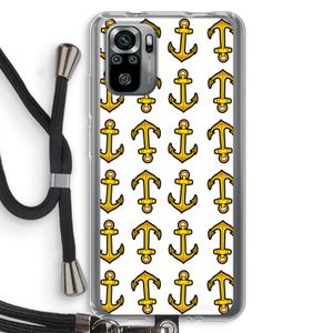 Musketon Anchor: Xiaomi Redmi Note 10S Transparant Hoesje met koord