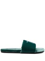 TOM FORD sandales en velours à logo - Vert - thumbnail