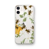 No flowers without bees: iPhone 12 mini Transparant Hoesje