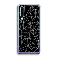 Geometrische lijnen wit: Huawei P30 Transparant Hoesje