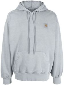 Carhartt WIP logo-patch drawstring cotton hoodie - Gris