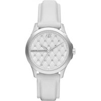 Horlogeband Armani Exchange AX5223 Leder Wit 18mm