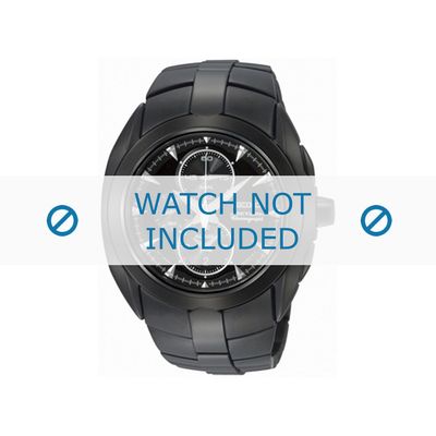 Seiko horlogeband SNAD11P1 / 7T62 0JA0 04B / 4A571MM Staal Zwart 20mm