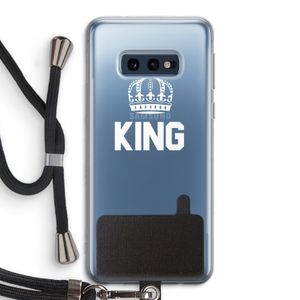 King zwart: Samsung Galaxy S10e Transparant Hoesje met koord