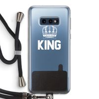 King zwart: Samsung Galaxy S10e Transparant Hoesje met koord