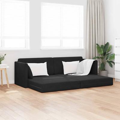 Vloerslaapbank Zwart 213 x 76 x 77 cm Fluweel