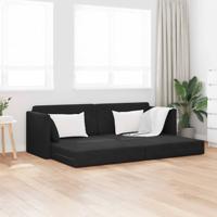 Vloerslaapbank Zwart 213 x 76 x 77 cm Fluweel
