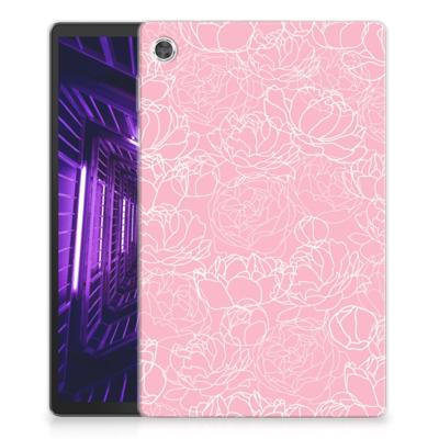 Lenovo Tab M10 Plus | Siliconen hoesje | White Flowers