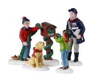 Kerstdorpminiatuur Mailbox Decorating 12x4x20 cm 4st - Lemax