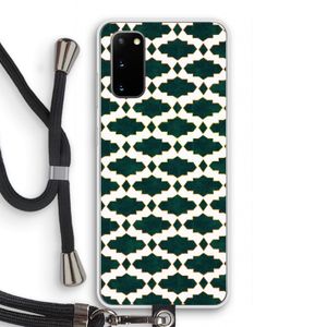 Moroccan tiles: Samsung Galaxy S20 Transparant Hoesje met koord
