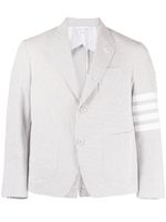 Thom Browne blazer boutonné à rayures - Gris