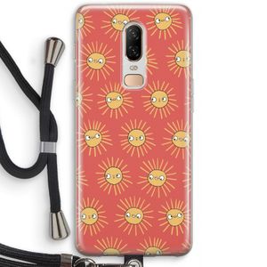 Zon: OnePlus 6 Transparant Hoesje met koord