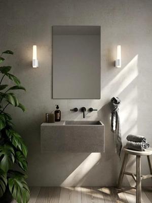 Witte wandlamp badkamer met ingebouwde Moodmaker & LED Nordlux Helva wit