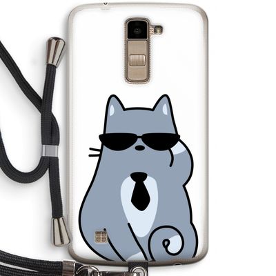 Cool cat: LG K10 (2016) Transparant Hoesje met koord