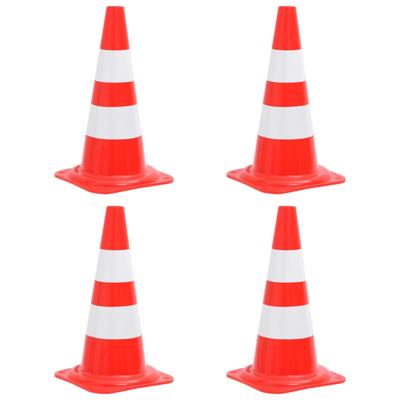 VidaXL Verkeerskegels 4 st reflecterend 50 cm rood en wit