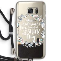 Diamonds: Samsung Galaxy S7 Transparant Hoesje met koord