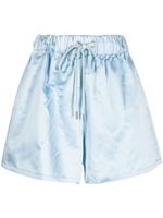 SA SU PHI short à taille haute élastiquée - Bleu