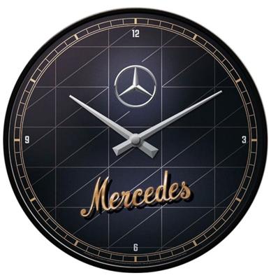 Wandklok Mercedes-Benz - Zilver & Goud - LAATSTE KANS