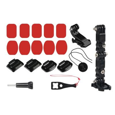 Fiets helm zelfklevende multi-joint Arm vaste Mount Set met J-Hook gesp Mount & schroef voor GoPro HERO7/6 /5 /5 sessie /4 sessie /4 /3+/3 /2 /1 Xiao