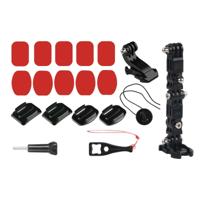 Fiets helm zelfklevende multi-joint Arm vaste Mount Set met J-Hook gesp Mount & schroef voor GoPro HERO7/6 /5 /5 sessie /4 sessie /4 /3+/3 /2 /1 Xiao