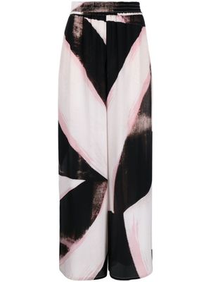 Alexander McQueen pantalon imprimé à taille haute - Noir