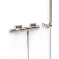 Douchekraan Tres Project | Opbouw | Mengkraan | 1-weg | hoh 15 cm | 1-knop | Rond | Rvs look