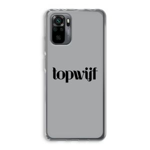 Topwijf Grijs Zwart: Xiaomi Redmi Note 10 Pro Transparant Hoesje