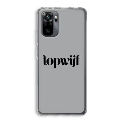Topwijf Grijs Zwart: Xiaomi Redmi Note 10 Pro Transparant Hoesje