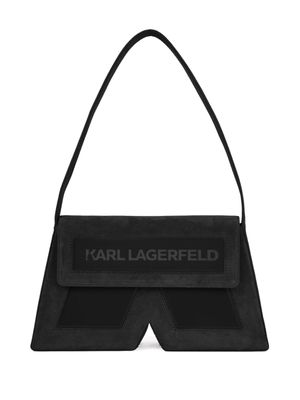 Karl Lagerfeld sac porté épaule IKON K en cuir - Noir