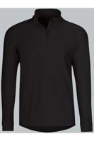 TRIGEMA Slim Fit Half-Zip Sweater zwart, Effen