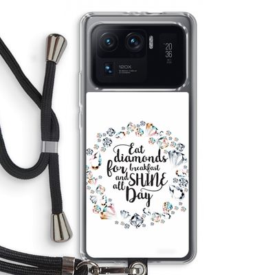 Diamonds: Xiaomi Mi 11 Ultra Transparant Hoesje met koord