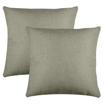 Stof Textile sierkussen Bea - 2x - groen - 50 x 50 cm - bank kussens - polyester