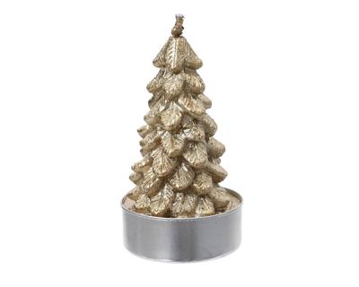Theelicht paraffine d7b9h9 cm goud 4st - Decoris