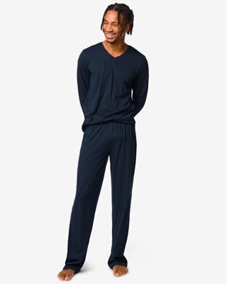 HEMA Heren pyjama donkerblauw (donkerblauw)